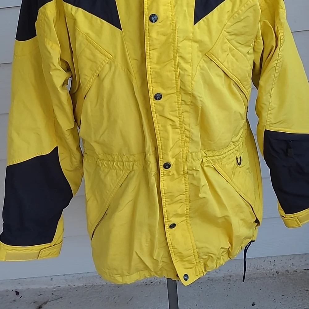 THE NORTH‎ FACE Yellow Black Nylon Mens Sz Large Jacket Coat 90s VTG TNF
